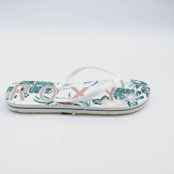 ROXY Starfish V Flip Flop Sandals White 7 New